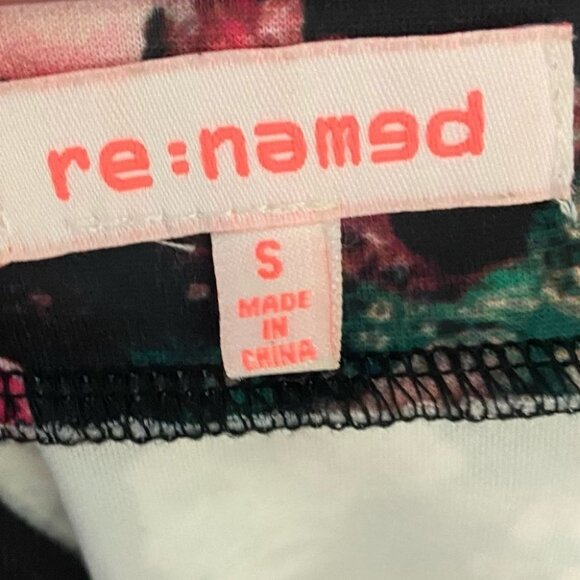 Nordstrom Re:Named Floral Print Flare Skirt Size Small Flirty Ruffle Hem Flounce - Picture 7 of 8